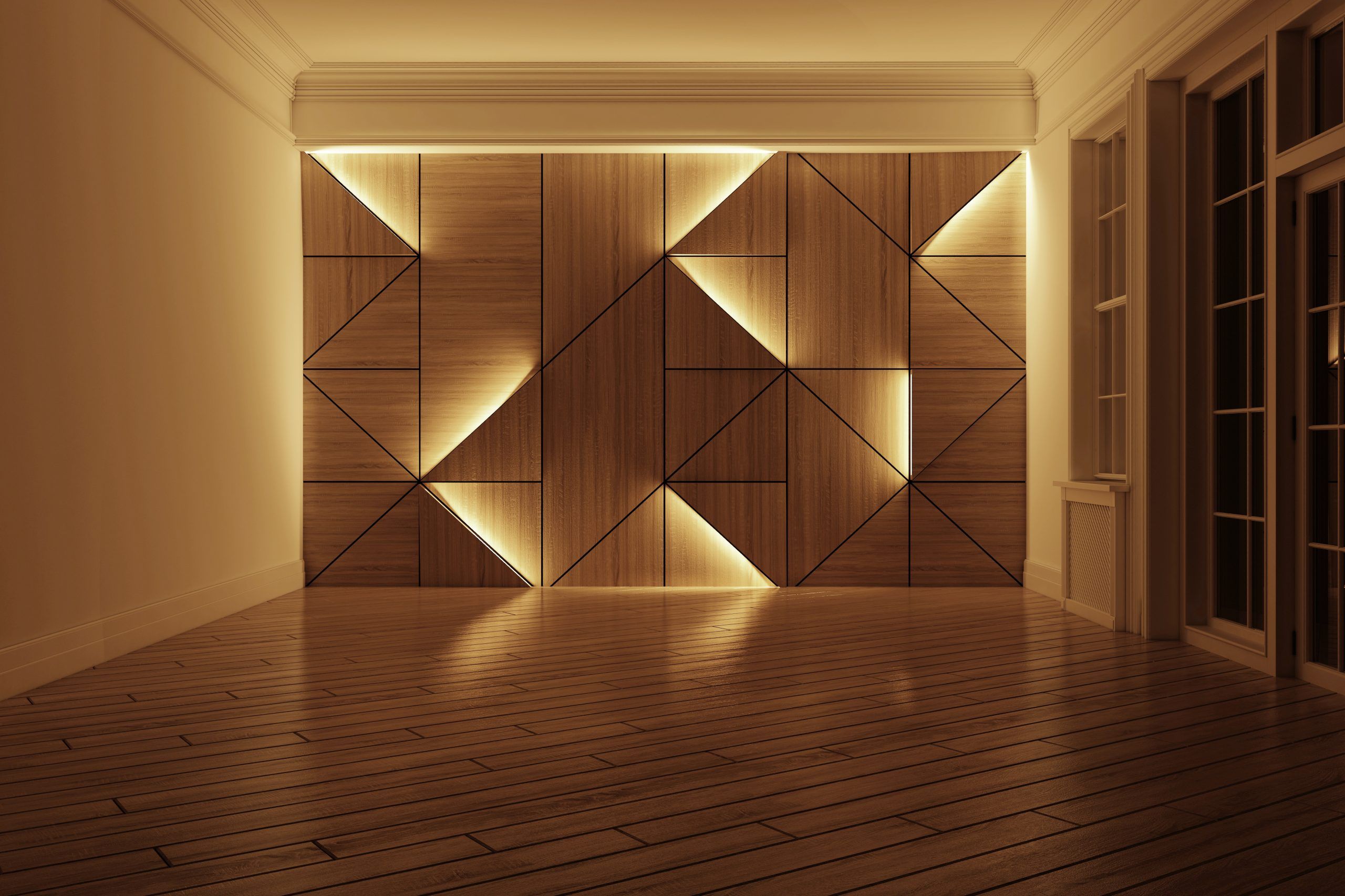 Abstract,3d,Concept.,Geometric,Wood,Wall.,Interior,And,Decor,Idea.